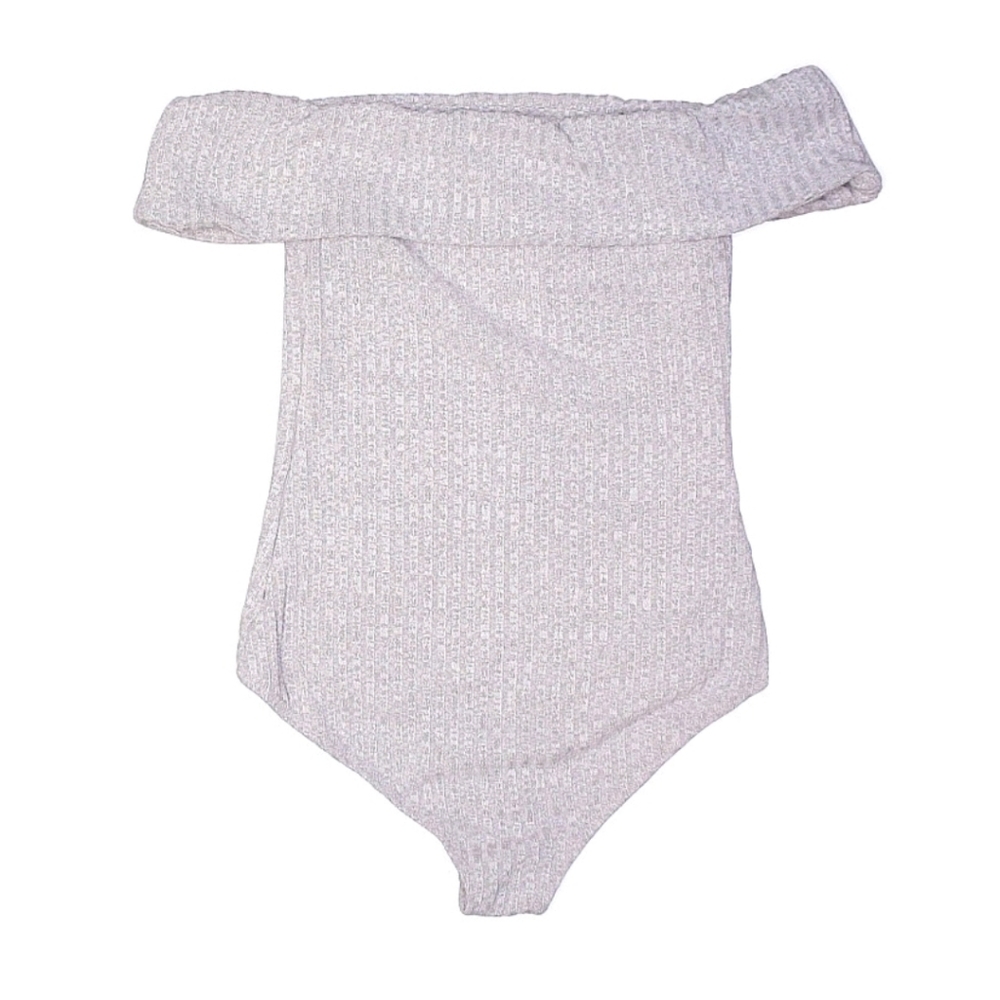 NWT SEEK The Label off the shoulder grey bodysuit